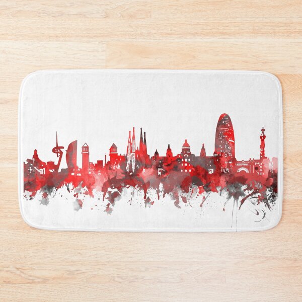 Item preview, barcelona skyline red designed and sold by BekimART2.
