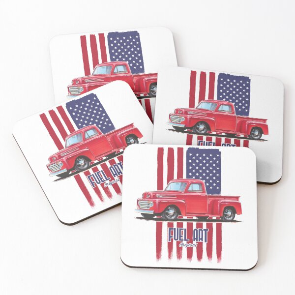 Item preview, 1948 F-1 with Patriotic Flag designed and sold by FuelArtOriginal.