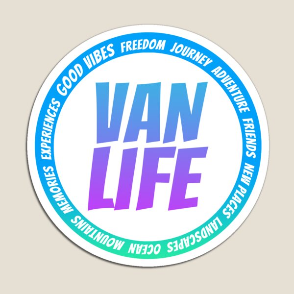 Item preview, Vanlife colorful logo designed and sold by CaptainWheels.
