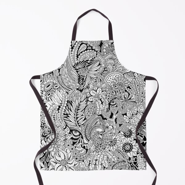 Item preview, Junge Caribbean Art Ornamental Doodles Black and White designed and sold by BluedarkArt.