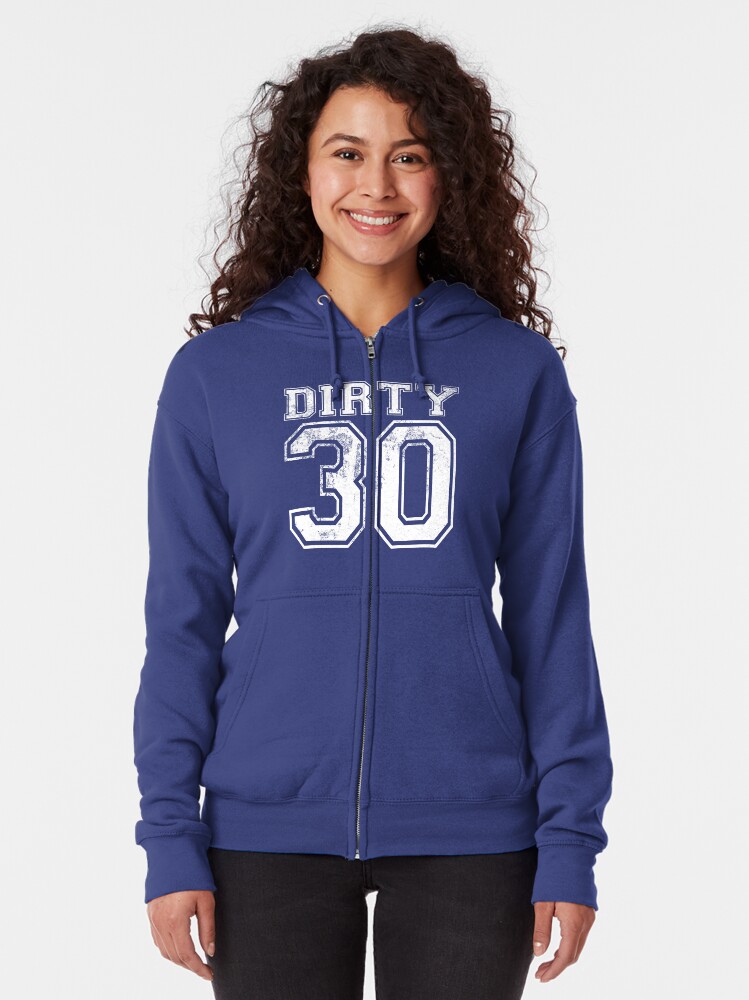 "Dirty 30 white" Zipped Hoodie by loveletter Redbubble