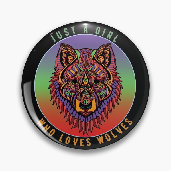 Item preview, Just a Girl Who Loves Wolves Mandala designed and sold by Coder-T.