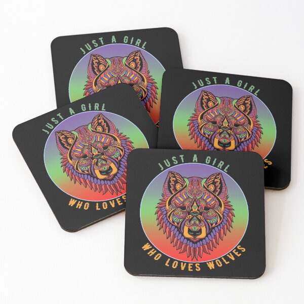 Item preview, Just a Girl Who Loves Wolves Mandala designed and sold by Coder-T.
