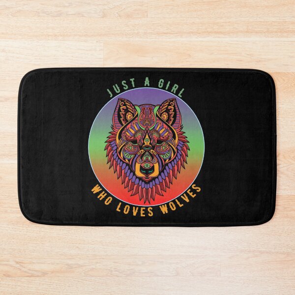Item preview, Just a Girl Who Loves Wolves Mandala designed and sold by Coder-T.