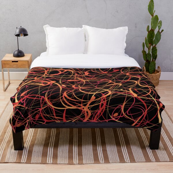 Item preview, Red and orange abstract paint strokes pattern designed and sold by Joejo19.