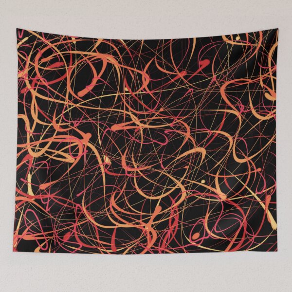 Item preview, Patrón de trazos de pintura abstracta roja y naranja designed and sold by Joejo19.