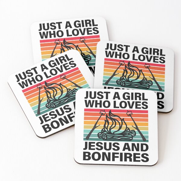 Item preview, Just A Girl Who Loves Jesus And Bonfires designed and sold by GravitiTees.
