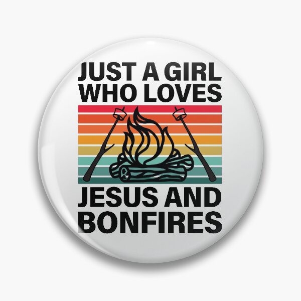 Item preview, Just A Girl Who Loves Jesus And Bonfires designed and sold by GravitiTees.