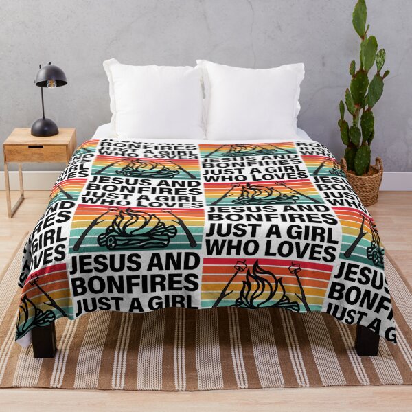 Item preview, Just A Girl Who Loves Jesus And Bonfires designed and sold by GravitiTees.
