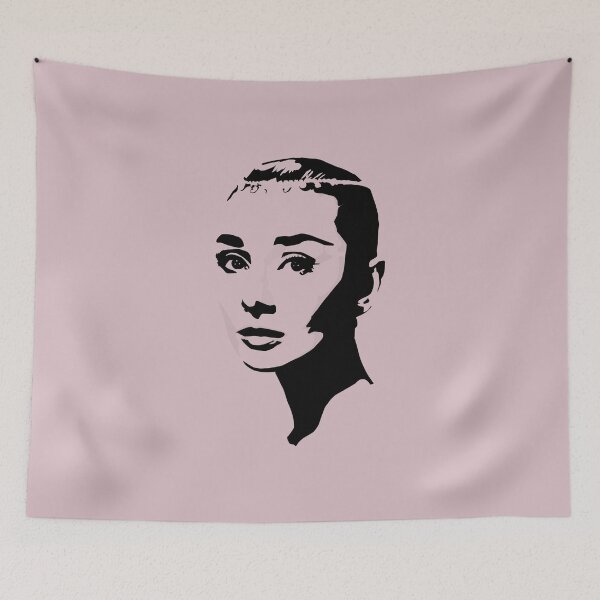 Artikelvorschau, Audrey Hepburn - pink entworfen und verkauft von gabrielpastor.