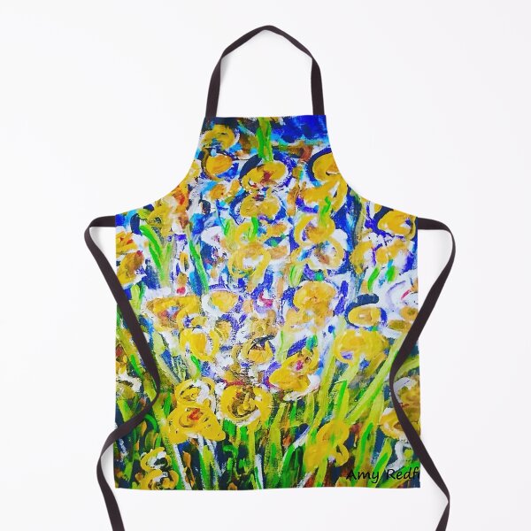 Item preview, Yellow Iris in Blue designed and sold by amyredfordart.