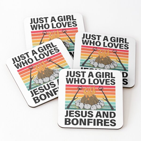 Item preview, Just A Girl Who Loves Jesus And Bonfires Fire Pit designed and sold by GravitiTees.