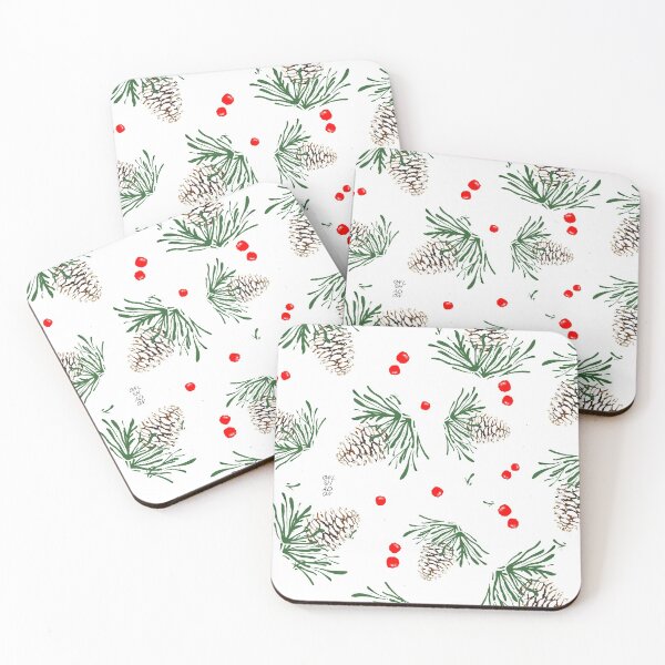 Item preview, Pinecones and Berries Pattern designed and sold by owlshadow.