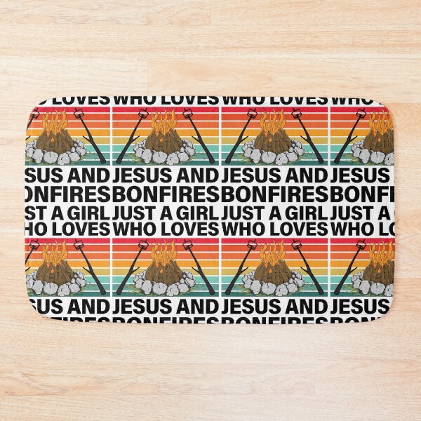 Item preview, Just A Girl Who Loves Jesus And Bonfires Fire Pit designed and sold by GravitiTees.