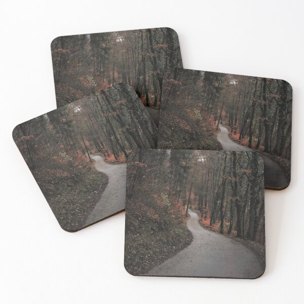 Item preview, Moody Woods and curvy road in color designed and sold by DeVeauDesign.