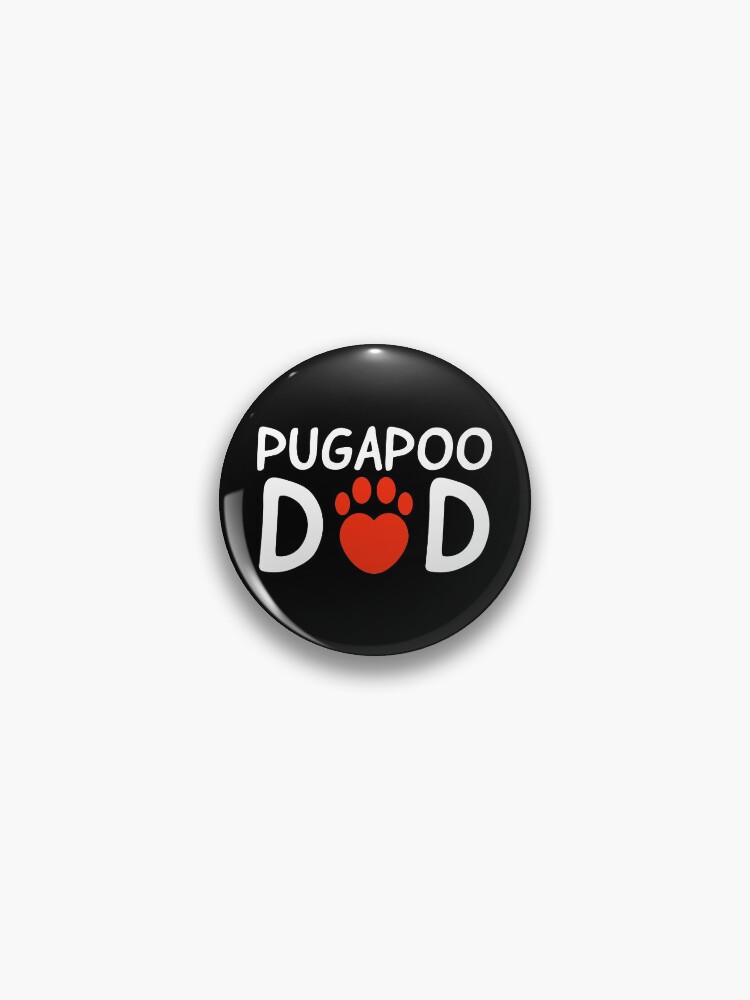 Thumbnail 1 of 3, Pin, Pugapoo Dad designed and sold by geemaynard.