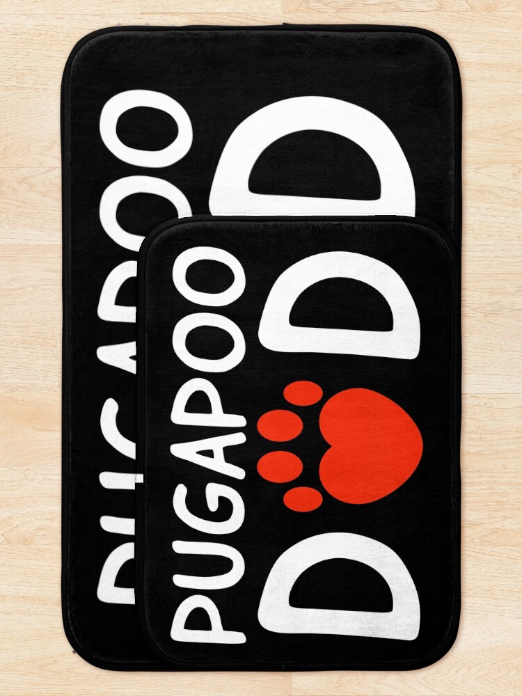 Thumbnail 5 of 6, Bath Mat, Pugapoo Dad designed and sold by geemaynard.