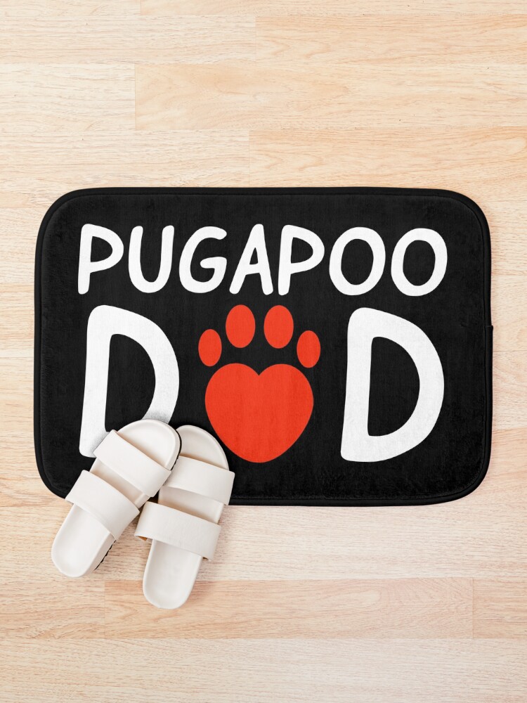 Thumbnail 1 of 6, Bath Mat, Pugapoo Dad designed and sold by geemaynard.