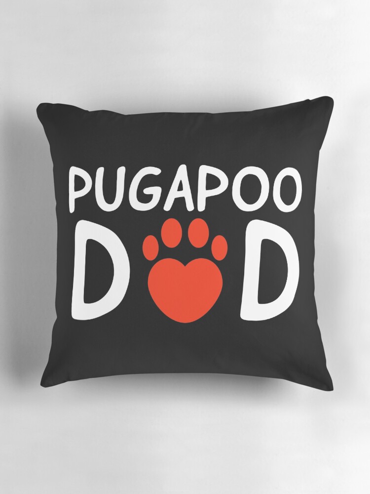 Thumbnail 3 of 4, Pillow, Pugapoo Dad designed and sold by geemaynard.