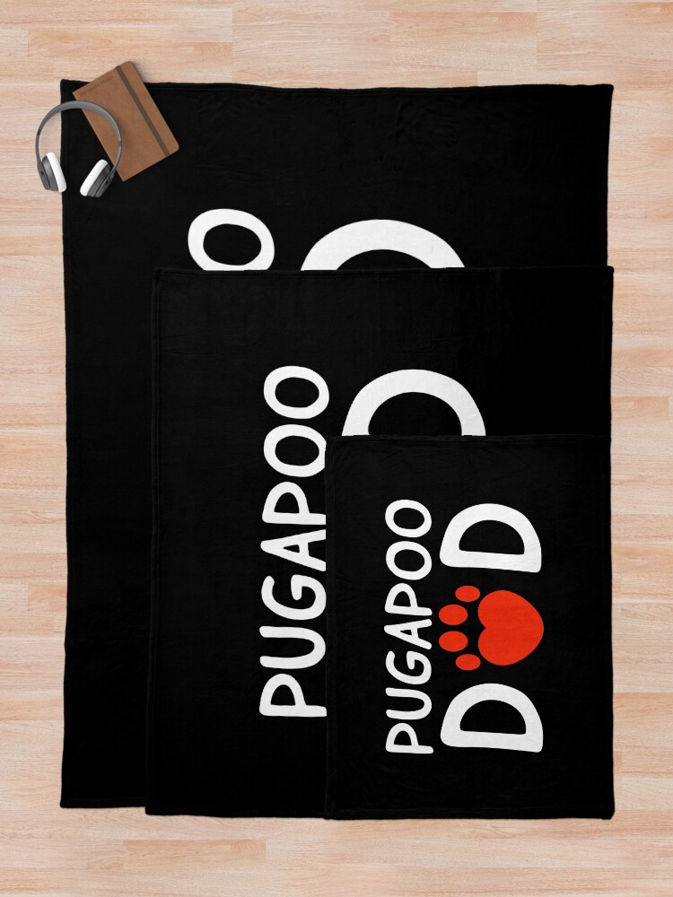 Thumbnail 5 of 6, Throw Blanket, Pugapoo Dad designed and sold by geemaynard.