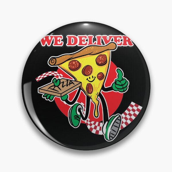 Item preview, We Deliver Running Slice of Pizza designed and sold by eShirtLabs.