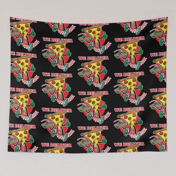 Item preview, We Deliver Running Slice of Pizza designed and sold by eShirtLabs.