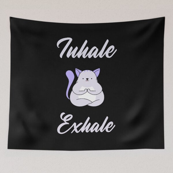 Item preview, Inhale, Exhale Yoga Cat designed and sold by Zurickdesigns.