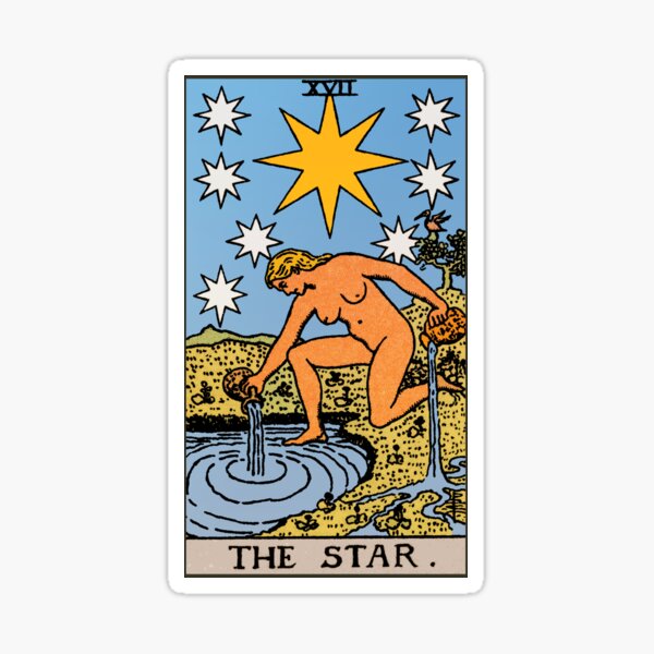 (High Quality) The Star - Rider Waite Tarot Card Sticker
