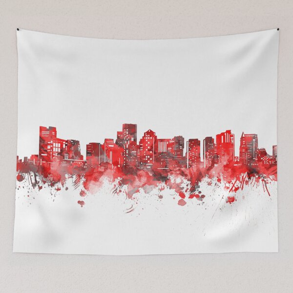 Item preview, boston skyline red designed and sold by BekimART2.