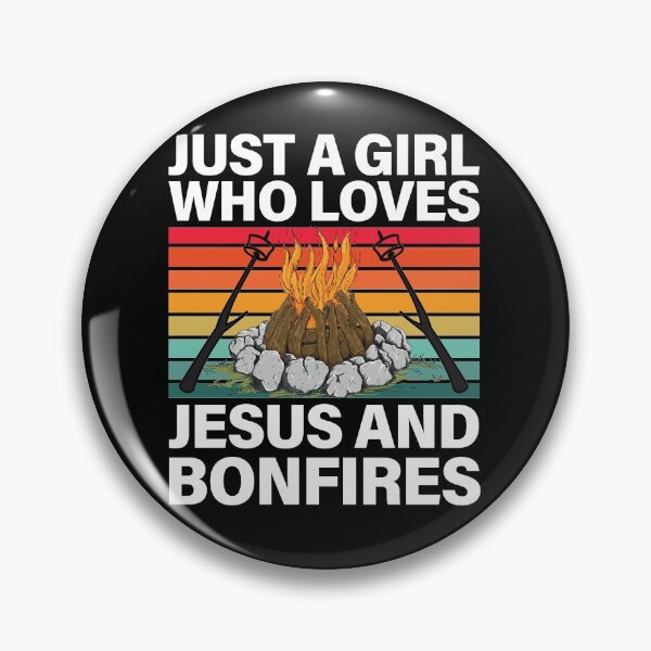 Item preview, Just A Girl Who Loves Jesus And Bonfires Pit designed and sold by GravitiTees.