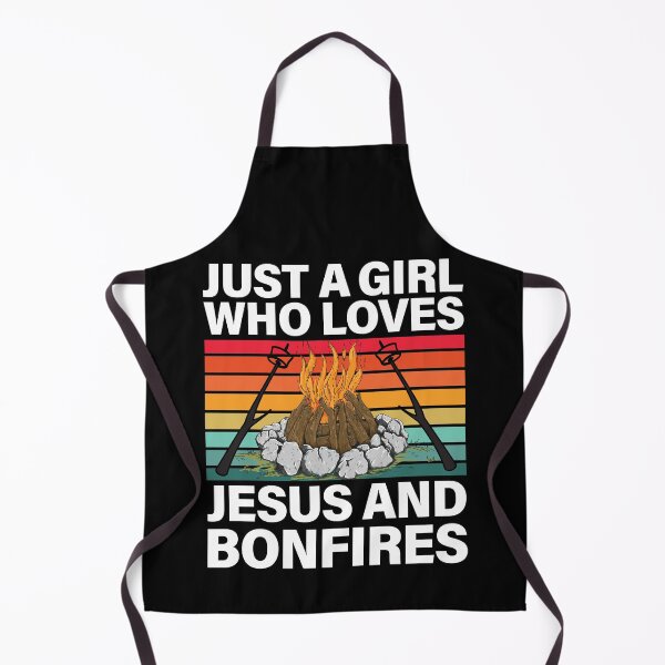 Item preview, Just A Girl Who Loves Jesus And Bonfires Pit designed and sold by GravitiTees.