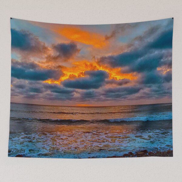 Item preview, Sunset Bursting Through The Clouds Royal Palms Beach San Pedro California Photography By Concetta Ellis designed and sold by concettaellis.