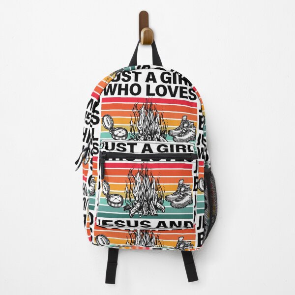 Item preview, Just A Girl Who Loves Jesus And Bonfires Crackling Fire designed and sold by GravitiTees.