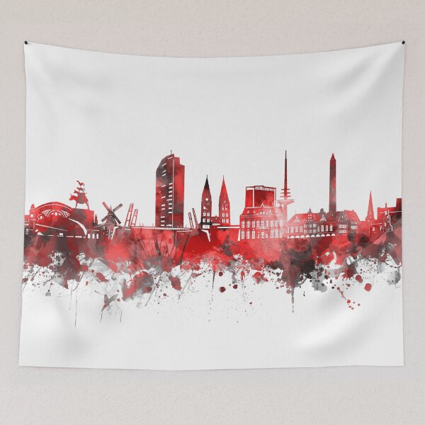 Item preview, bremen skyline red designed and sold by BekimART2.
