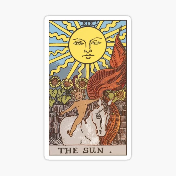 (High Quality) The Sun - Rider Waite Tarot Card Sticker