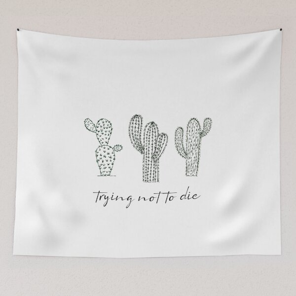 Item preview, TRYING NOT TO DIE designed and sold by Rogue Planet.