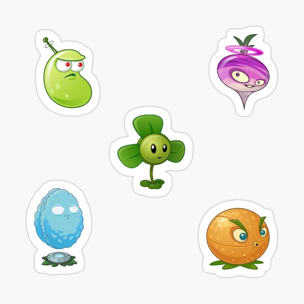 Plants Versus Zombies 2 Neon Mixtape Tour Plants Stickers Sticker for Sale  by Xavier Vandenberg