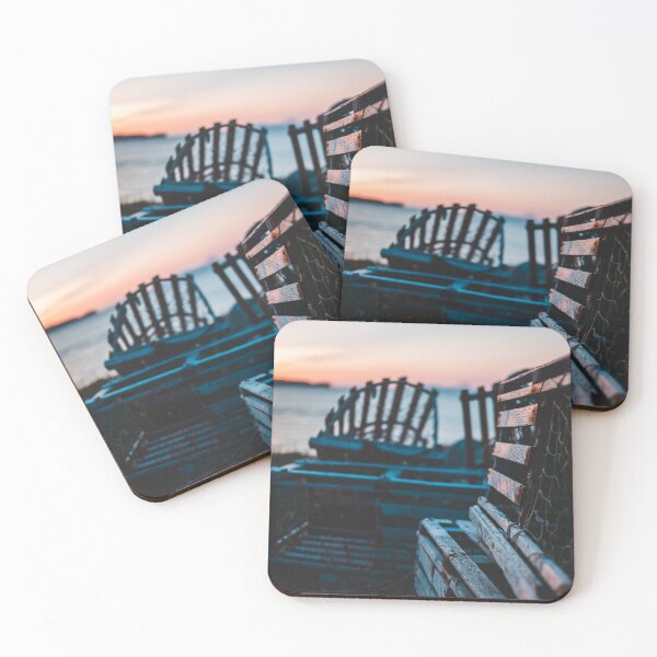 Item preview, Lobster pot trap in the sunset in newfoundland designed and sold by erikallen920.