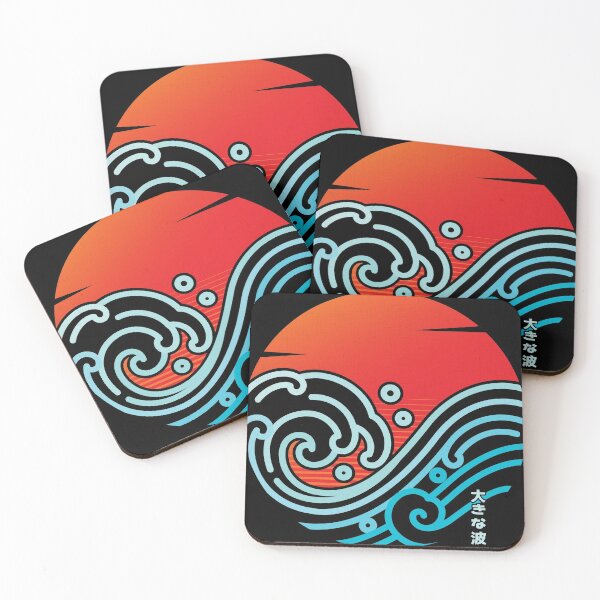 Item preview, The Great Wave Off Kanagawa And The Sunset designed and sold by KAPAA.
