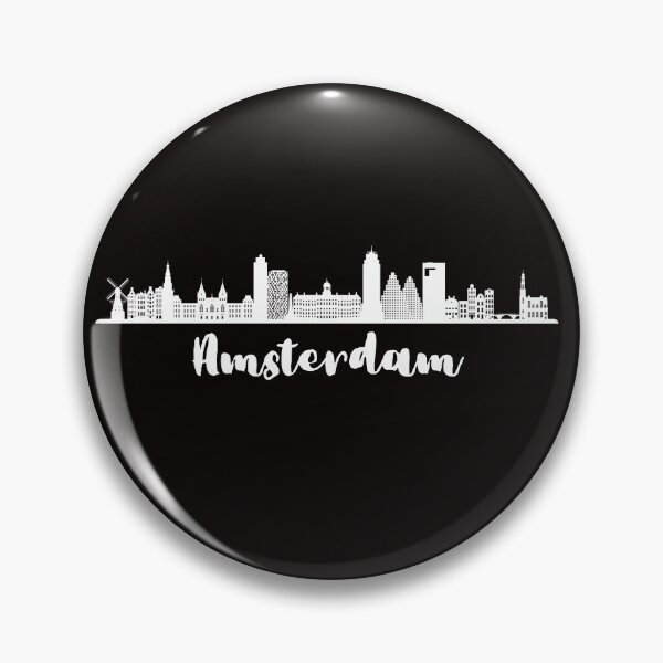 Item preview, Amsterdam Skyline in a Simple Black and White Plain Design designed and sold by Shas-Shaman.