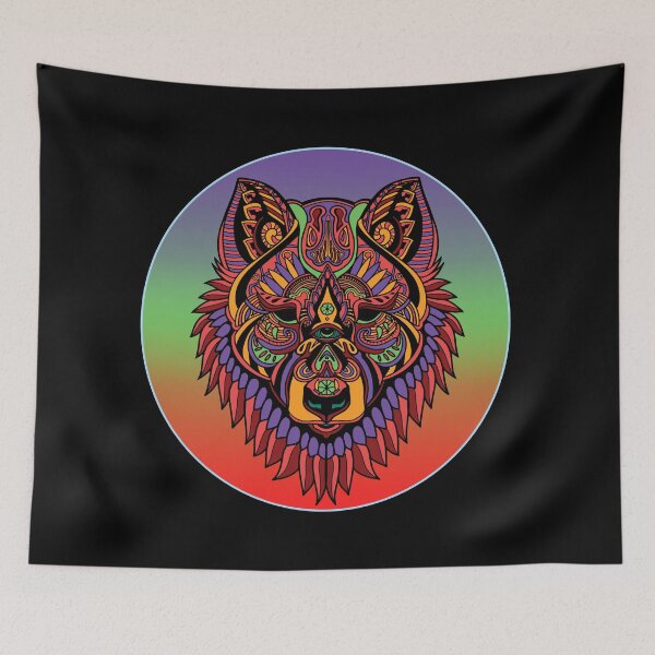 Item preview, Just a Girl Who Loves Wolves Mandala no text designed and sold by Coder-T.