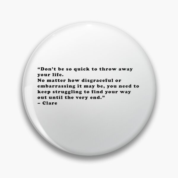 Item preview, Clare - Quote designed and sold by Epicanimequotes.
