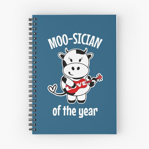 Item preview, Moo-sician of the year | Cute cow ukulele player designed and sold by DeliriousSteve.