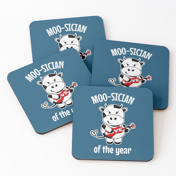 Item preview, Moo-sician of the year | Cute cow ukulele player designed and sold by DeliriousSteve.