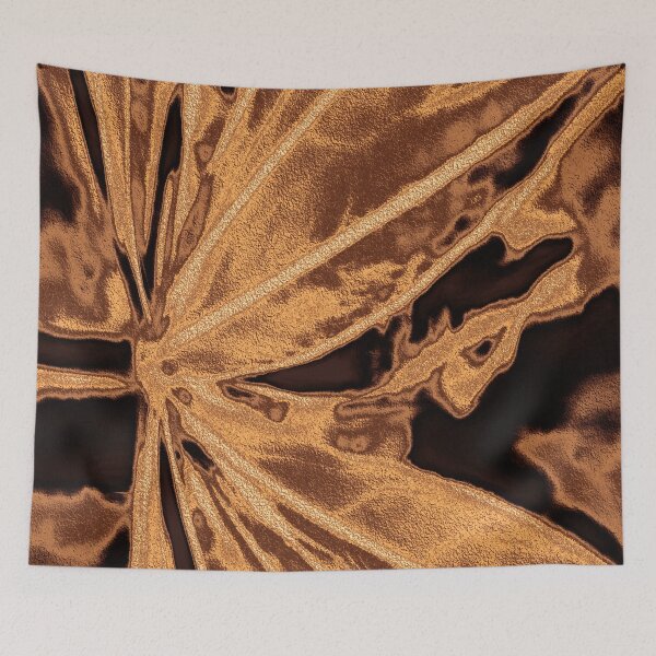 Item preview, Elegant lupine leaf - golden copper designed and sold by SulkaCreative.