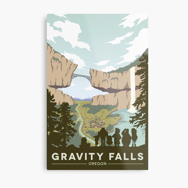 Gravity Falls National Park Metal Print