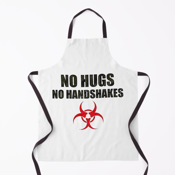 Item preview, No Hugs, No Handshakes During Coronavirus Outbreak Biohazard Symbol designed and sold by AlanPhotoArt.
