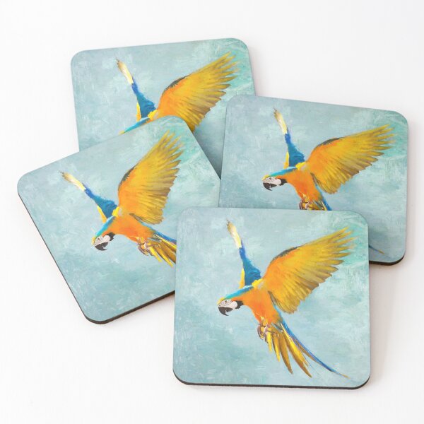 Item preview, Macaw parrot in watercolors designed and sold by Nicole Bleck.