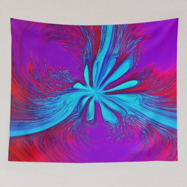 Artikelvorschau, Blaue, lila, rote, abstrakte expressionistische Farbe entworfen und verkauft von jkulling.