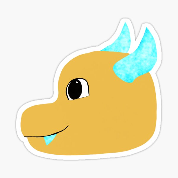 Bubbles The Adopt Me Gold Dragon Sticker By Dinoclaw5725 Redbubble - roblox adopt me golden dragon